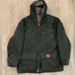 3xl olive green sherpa lined vintage carhartt jacket